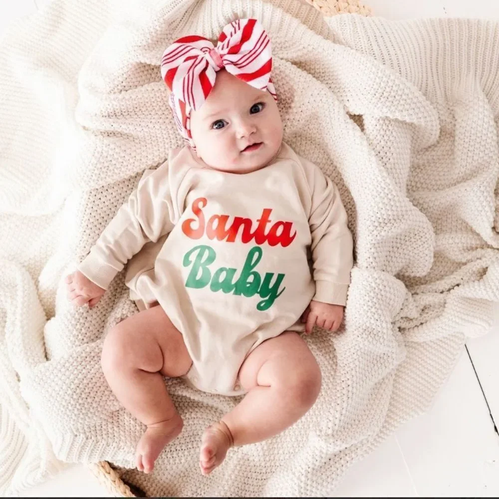 SANTA BABY MOMMY & ME CREWNECK SWEATSHIRT BUNDLE - Picture 2 of 12